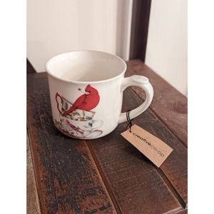 NWT Creative Co-op Mug with Cardinal
